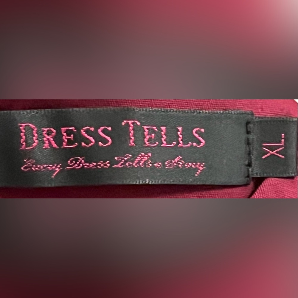 🍷 Vintage Charm – Dress Tells Deep Wine Red Fit & Flare Dress (XL) - Picture 6 of 9